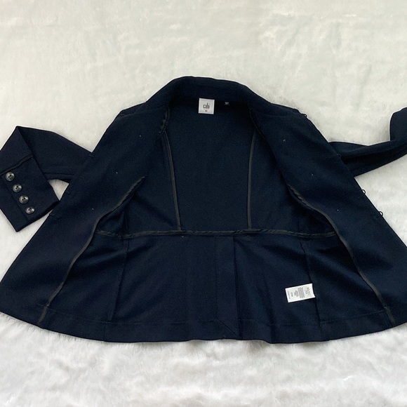 CAbi In The Band Military Navy Blue Ponte Blazer Jacket Style 3375 Size XS - Picture 5 of 8